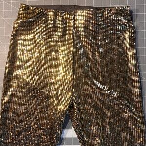 Straight to Hell Fever Leggings in Gold, size L